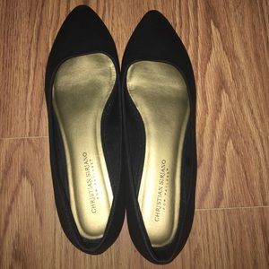 Point Toe Black Flats