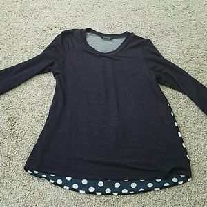 Navy polka dot 3/4 sleeve top, Stitch Fix