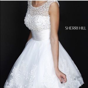 White Sherri Hill Prom Dress