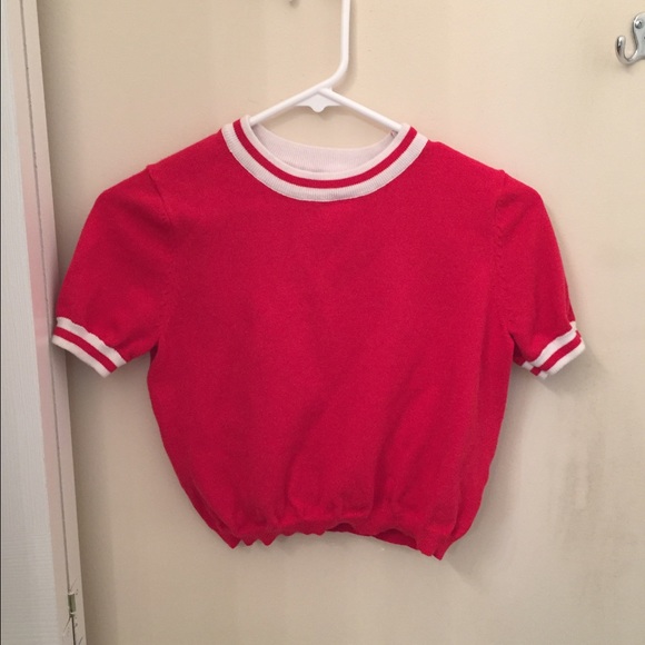 Nasty gal red crop top