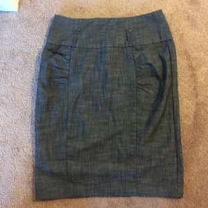Gray Pencil Skirt