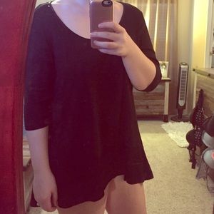 Black Lounge Wear with satin bottom trim