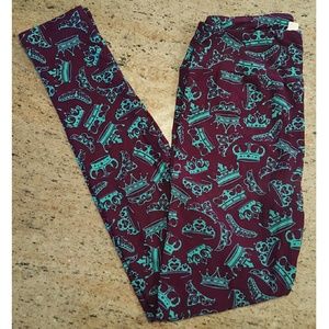 Lularoe unicorn crown leggings NWT