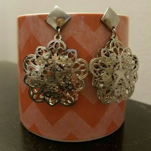 Beautiful silver laser cut earrings