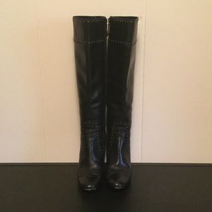 Cole Haan black leather boots with Nike Air