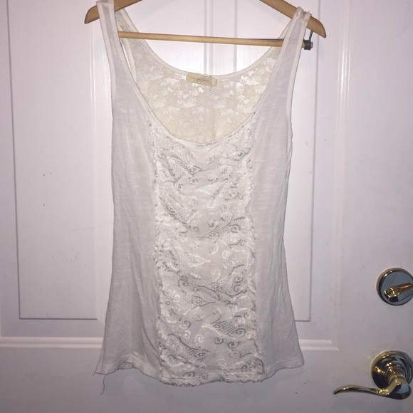 "Pins and Needles" frilly lace tank top