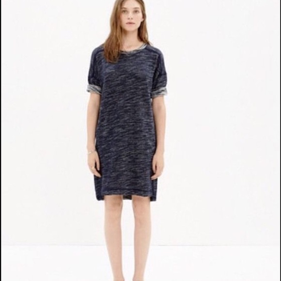 Madewell marled Navy sweater dress