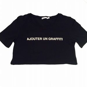 Zara black shirt with gold lettering