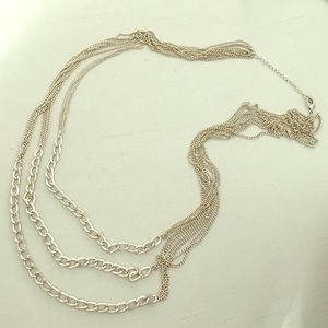Silver Chain Long Necklace
