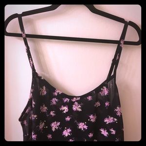 Torrid Floral Tank with Lace Trim