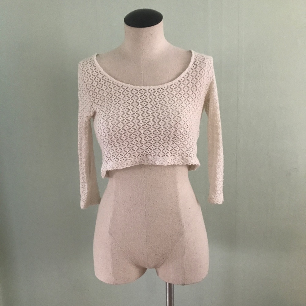 MinkPink size s crochet crop top