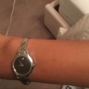 Small Stainless steel Movado Diamond dial watch