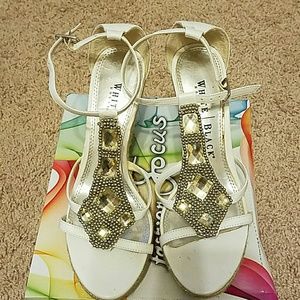 White and black brand wedges