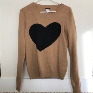 J.Crew Heart Sweater in Camel and Black -Original!