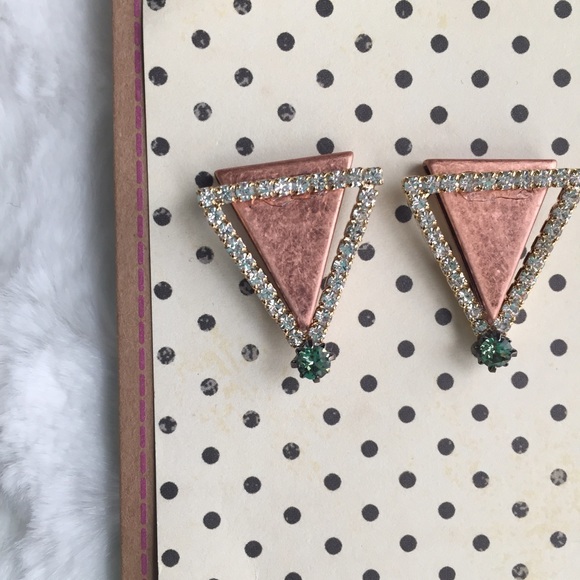 Jewelry - Rose Gold Geo Earrings