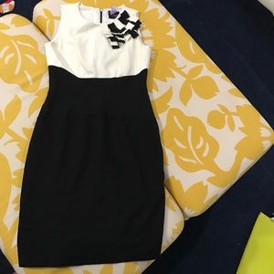 White & black dress by Just Taylor