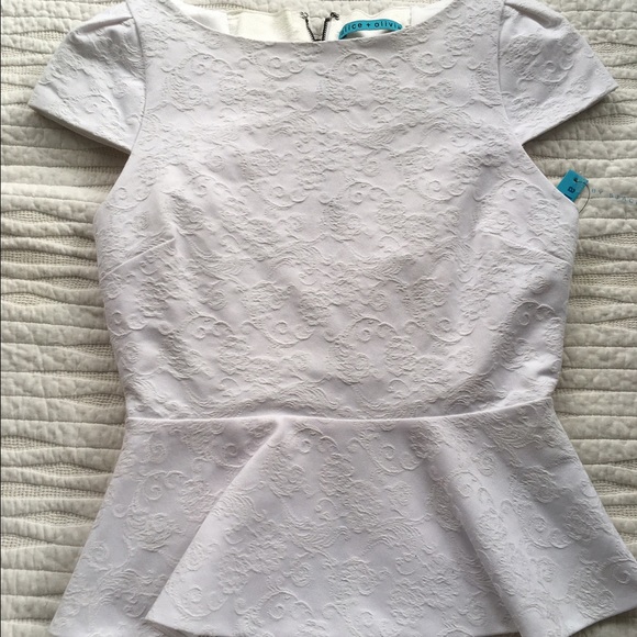 Alice + Olivia Peplum top