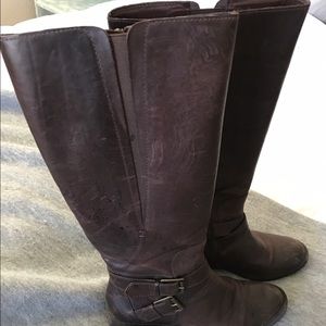 Brown Leather Boots 8 1/2
