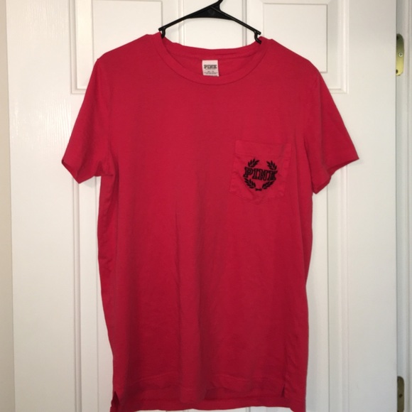 PINK red pocket tee