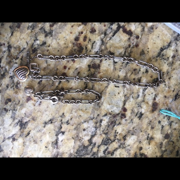 David Yurman heart bracelet and necklace
