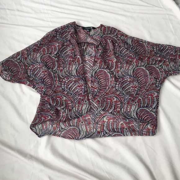 Forever 21 Sheer Kimono Top