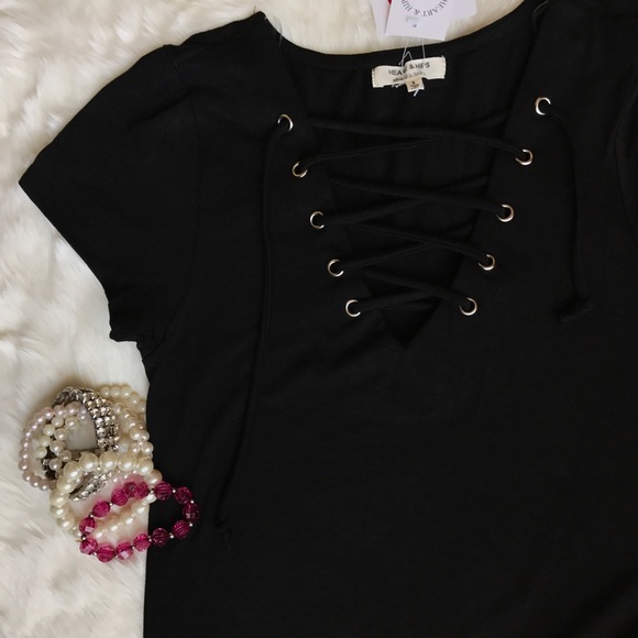 • Lace Up T-shirt Dress // Last One - Picture 2 of 3