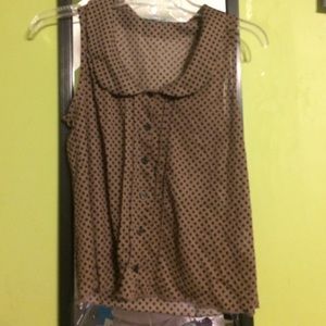 Polka Dot Button Up Tunic