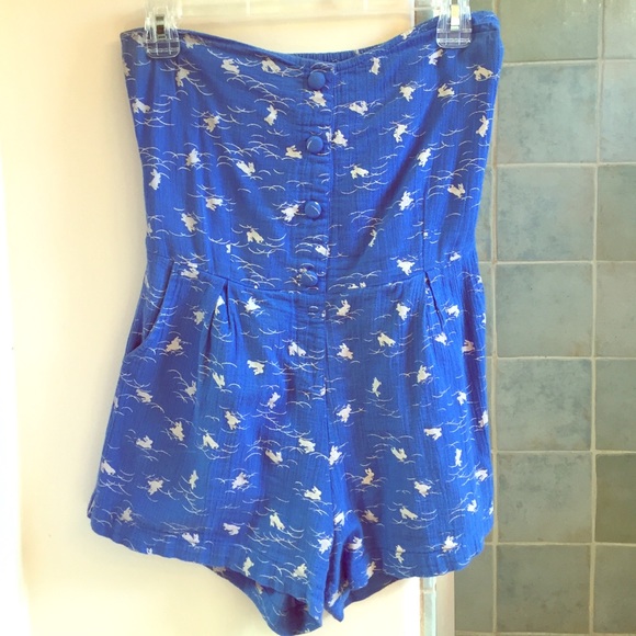 Motel blue bunny romper