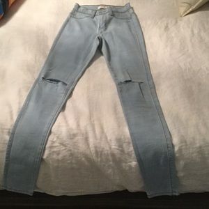 Vibrant high waisted skinnies