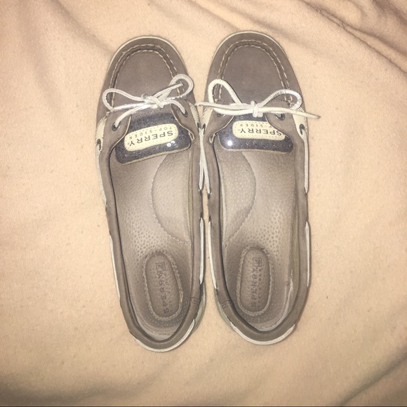 Gray Sequin Sperry's