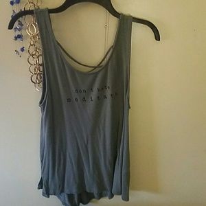 Don't hate , meditate!! Tank top