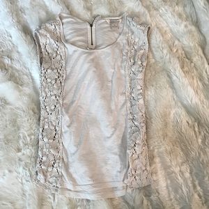 Lucky brand lace sided muscle tee