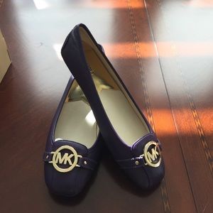 Michael Kors Purple Fulton Mock Leather Flat