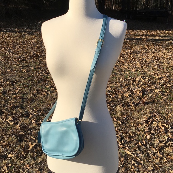 Vintage Coach Blue Crossbody Purse Rare!