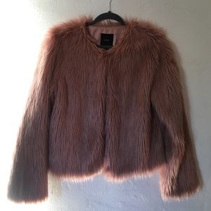 Pink Faux Fur Coat