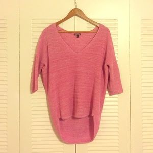 Hi-low pink Express sweater!