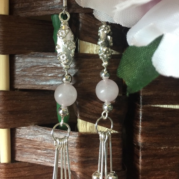 Rose Quartz earrings - Picture 4 of 4