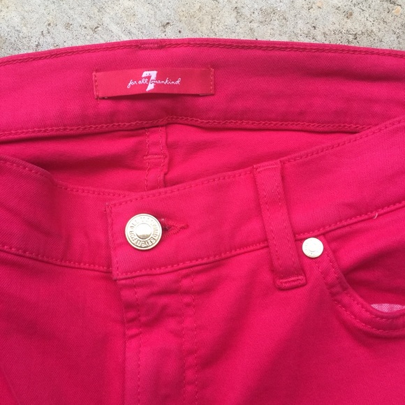 Hot Pink 7 for All Mankind Jeans - Picture 2 of 4