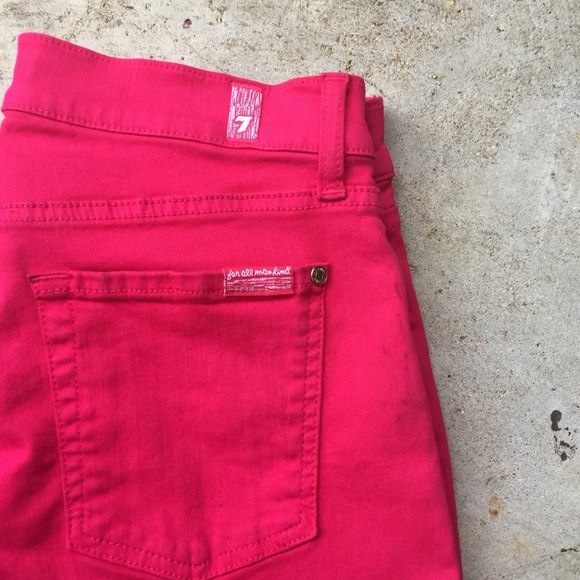 Hot Pink 7 for All Mankind Jeans - Picture 3 of 4