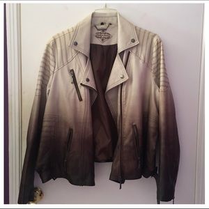 NWOT Ombré Faux Leather Jacket