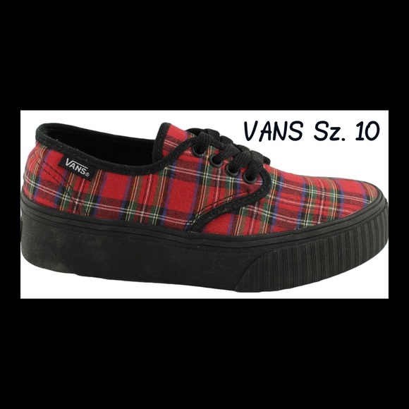 plaid red vans