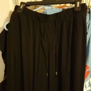 Elastic waist linen like material pants