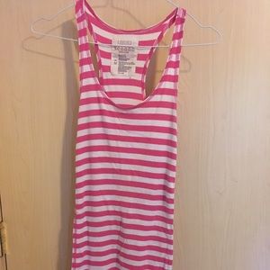 Pink/white stripped tank top