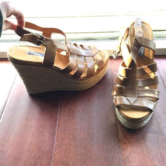 Ralph Lauren Wedge Sandal Leather