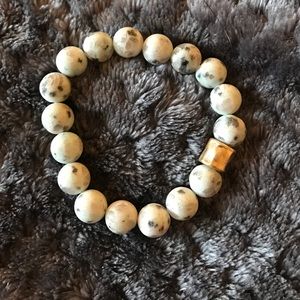 Lula n' Lee blue and black beaded bracelet