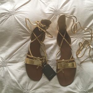 Zara Metallic Gold Sandal