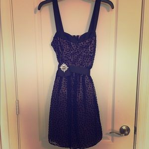 Holiday Dress - pin-up inspired polka-dot dress