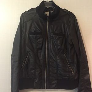 Black Faux-Leather Jacket