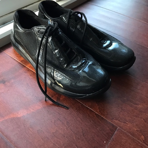Prada Sneakers Patent Leather Black