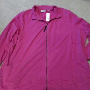 NWT Zippered Active Jacket in pink